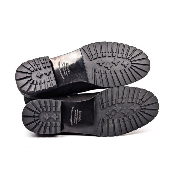 Blondo Women Vali Waterproof Black Leather Moto Biker Ankle Boots size 10 - Picture 8 of 9